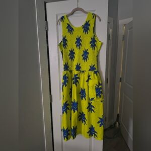 Lazy Oaf - Neon Yellow Dress With Blue Suns